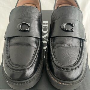 Coach Black Leather Women's Loafers